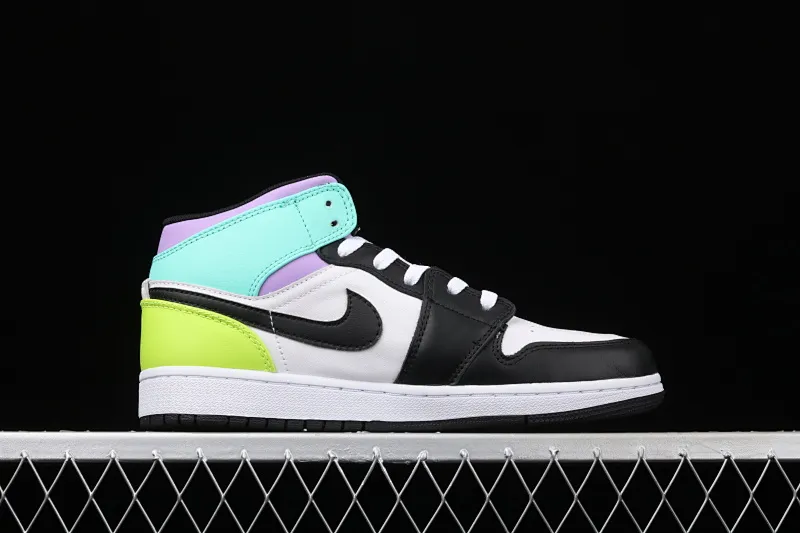 All categories Air Jordan Jordan series basketball shoes Air Jordan 1 Mid Air Jordan1 Low AJ1 Joe 1 blue purple red Zhongbang basketball shoes 554725-175
